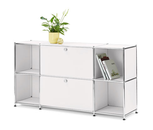 Tchibo - Odkládací skříňka »Cn3« se 2 výklopnými dvířky - barva: bílá