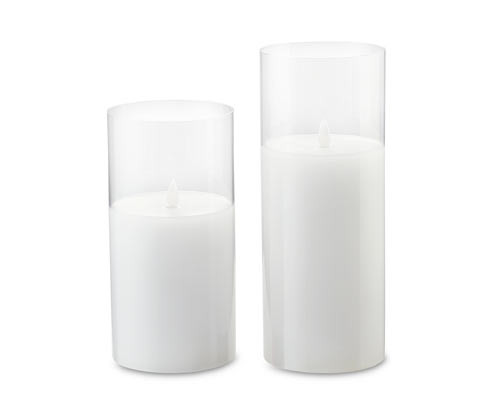 Tchibo - Svíčky z pravého vosku s LED - barva: bílá