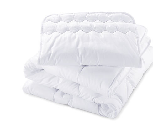 Prošívaná dětská přikrývka a polštář irisette® greenline - barva: bílá