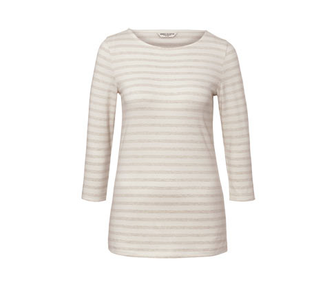 Tchibo - Triko s 3/4 rukávem - pro ženy - vel. S 36/38 - barva: bílá/s proužky