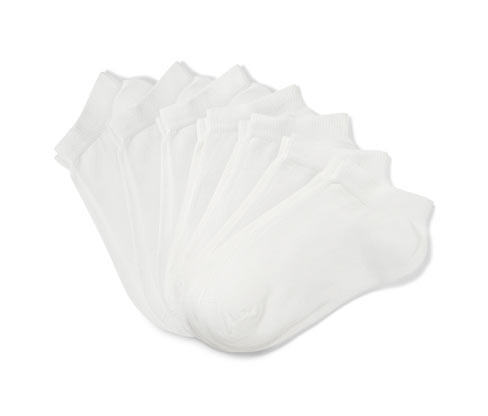 Tchibo - Dětské krátké ponožky - pro ženy - vel. 31-34 - barva: bílá