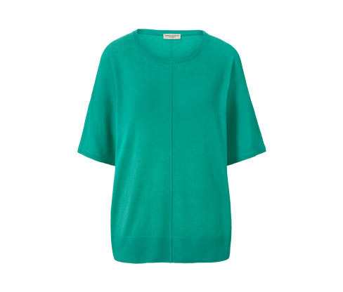 Tchibo - Tričko z jemného úpletu s podílem lnu - pro ženy - vel. S 36/38 - barva: zelená
