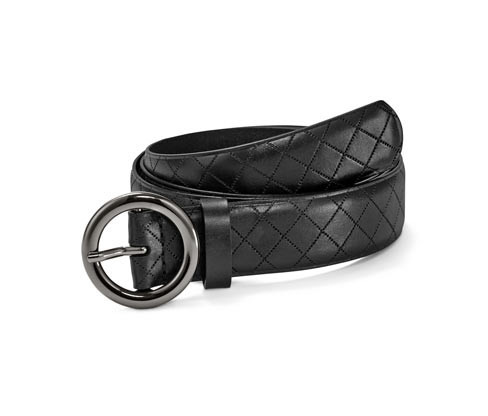 Tchibo - Kožený opasek - pro ženy - vel. 95 CM - barva: černá