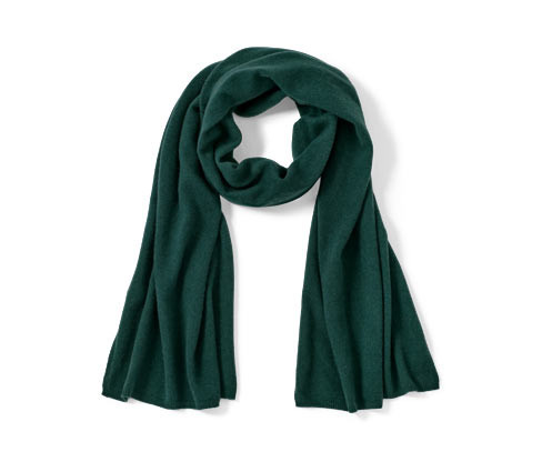 Tchibo - Kašmírová pletená šála - barva: zelená