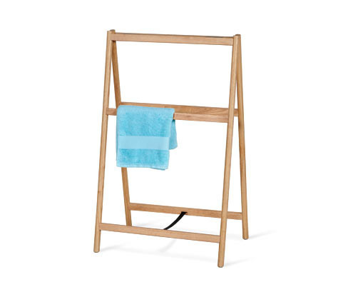 Tchibo - Věšák na ručníky z masivního dřeva - barva: hnědá