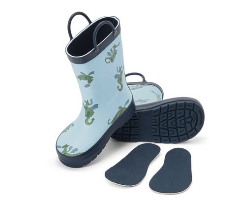 Tchibo - Dětské holínky - pro ženy - vel. 22-23 - barva: modrá/s potiskem