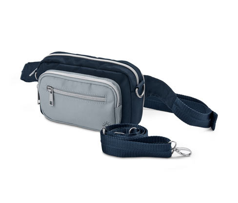 Tchibo - Bezpečnostní taštička přes rameno nebo ledvinka - barva: modrá
