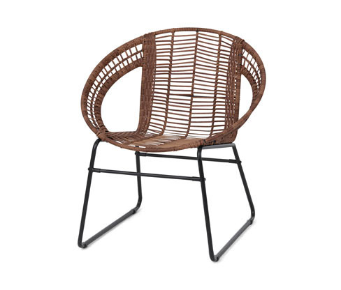 Tchibo - Židle z polyratanu - barva: černá