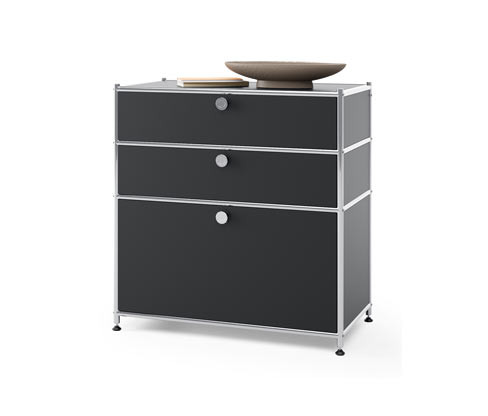 Tchibo - Kovová komoda »Cn3« se 3 zásuvkami - barva: černá