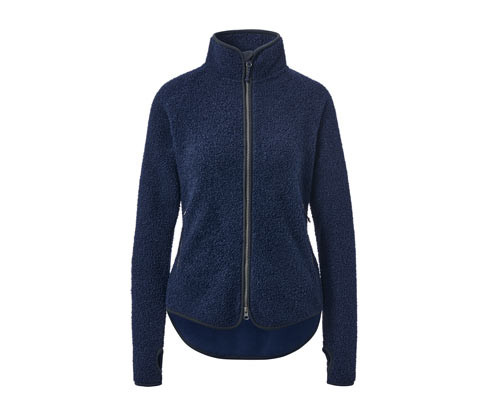 Tchibo - Plyšová bunda - pro ženy - vel. XS 32/34 - barva: modrá