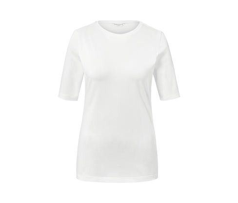 Tchibo - Triko basic s polodlouhým rukávem - pro ženy - vel. S 36/38 - barva: bílá
