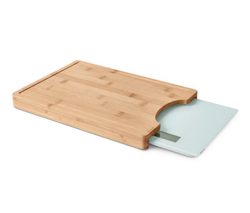 Tchibo - Krájecí prkénko s vyjímatelnou kuchyňskou váhou - barva: bílá