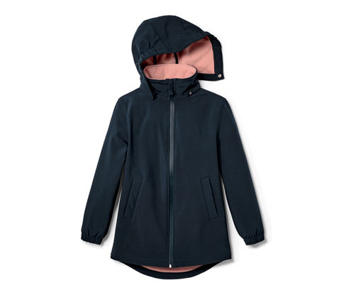 Tchibo - Dětský softshellový kabát - pro dívky - vel. 122/128 - barva: modrá