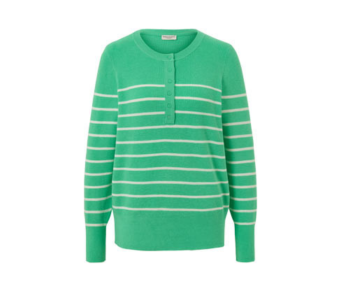 Tchibo - Svetr z jemného úpletu s proužky - pro ženy - vel. S 36/38 - barva: bílá/s proužky