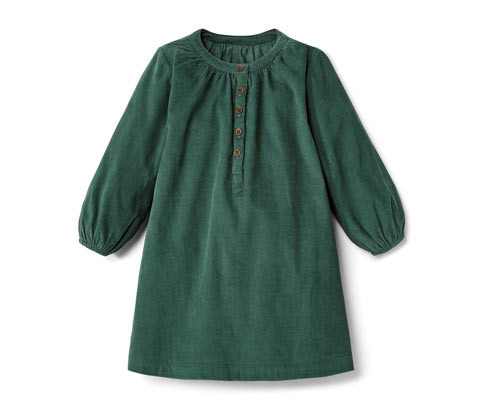 Tchibo - Dětské manšestrové šaty - pro dívky - vel. 86/92 - barva: zelená