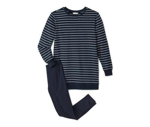 Tchibo - Pyžamo s legínami - pro ženy - vel. S 36/38 - barva: modrá/s proužky