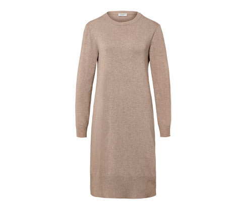 Tchibo - Šaty z jemného úpletu - pro ženy - vel. S 36/38 - barva: béžová