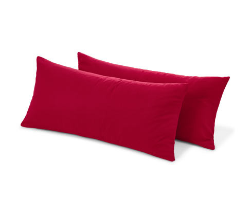 Tchibo - Mikroflanelové povlaky na polštáře - barva: červená