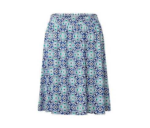 Tchibo - Žerzejová sukně s celoplošným potiskem - pro ženy - vel. S 36/38 - barva: modrá/s potiskem