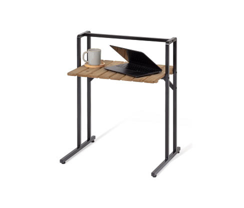 Tchibo - Stolek ve tvaru C s velkou deskou - barva: černá