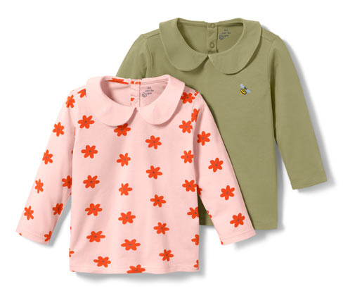 Tchibo - 2 trička pro miminka - pro miminko - vel. 50/56 - barva: bílá/s potiskem