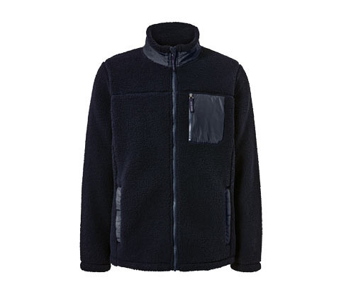 Tchibo - Kabátek z hebkého plyše - pro muže - vel. S 44/46 - barva: modrá