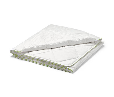 Letní prošívaná přikrývka irisette® greenline z bavlny a lnu - barva: bílá