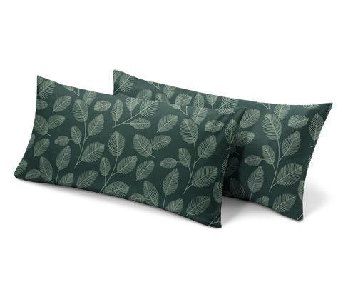 Tchibo - Povlaky na polštář z biberu - barva: zelená