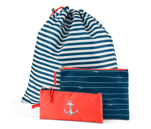 Tchibo - Úložné taštičky - barva: modrá