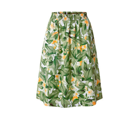 Tchibo - Popelínová sukně s potiskem - pro ženy - vel. 36 - barva: bílá/s potiskem