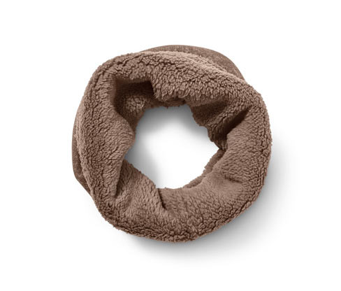 Tchibo - Kruhová šála z pleteného fleecu - barva: hnědá