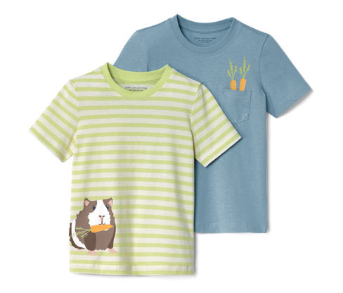 Tchibo - Dětská trika - pro ženy - vel. 86/92 - barva: modrá/s potiskem