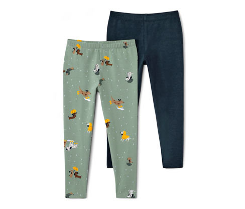 Tchibo - Dětské legíny - vel. 86/92 - barva: modrá/s potiskem