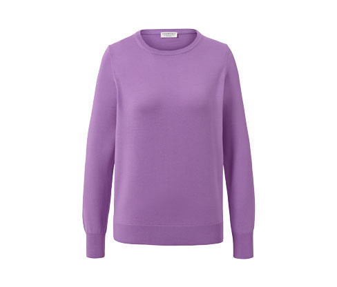 Tchibo - Svetr z jemného úpletu merino - pro ženy - vel. S 36/38 - barva: fialová