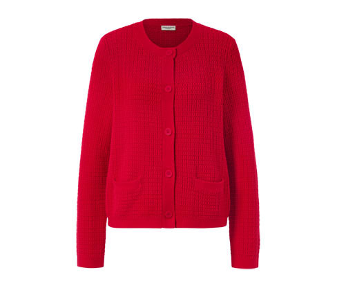 Tchibo - Kardigan ze strukturovaného úpletu - pro ženy - vel. S 36/38 - barva: červená