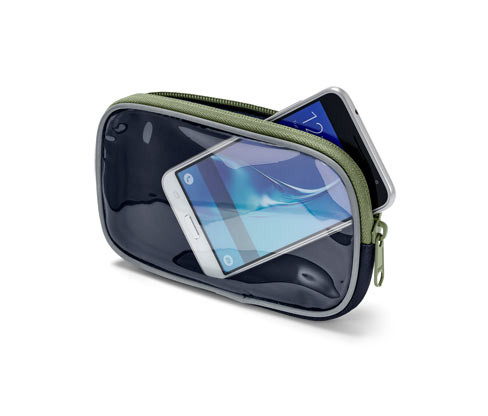 Tchibo - Multifunkční taštička s průhledným okénkem - barva: modrá