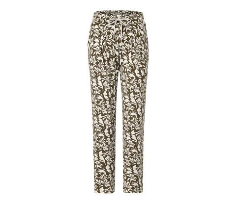 Tchibo - Žerzejové kalhoty s potiskem - pro ženy - vel. S 36/38 - barva: bílá/s potiskem