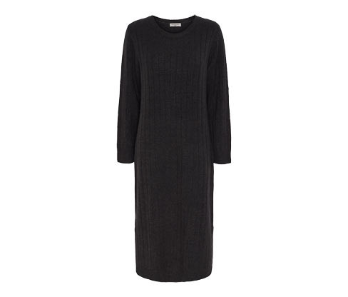 Tchibo - Žebrované pletené šaty - pro ženy - vel. XS 32/34 - barva: šedá