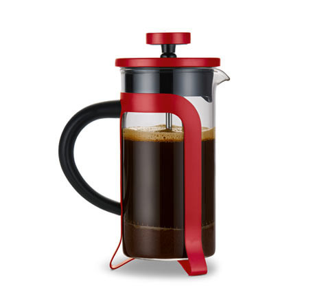 Tchibo - Konvička french press 300 ml - barva: červená