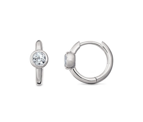 Tchibo - Kreolky - barva: bílá