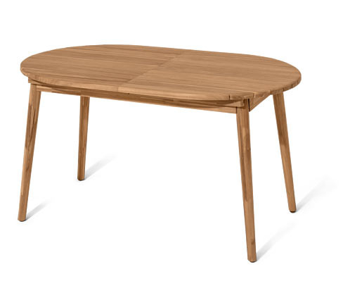 Tchibo - Oválný rozkládací stůl - barva: hnědá