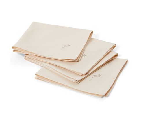 Tchibo - Ubrousky s výšivkou - barva: bílá