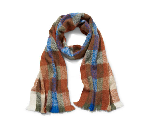 Tchibo - Kostkovaná tkaná šála - barva: vícebarevná