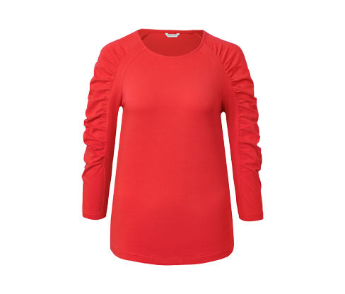 Tchibo - Triko s 3/4 rukávem - pro ženy - vel. XS 32/34 - barva: červená