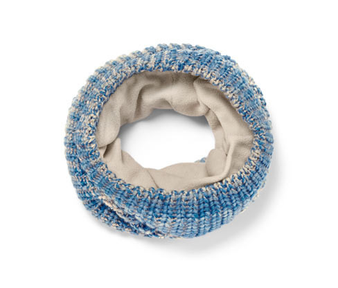 Tchibo - Pletená kruhová šála - barva: modrá