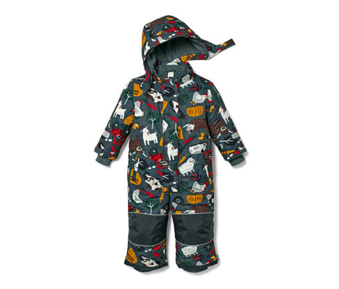 Tchibo - Dětská zimní kombinéza - pro miminko - vel. 74/80 - barva: modrá/s potiskem