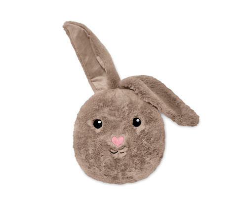 Tchibo - Plyšový polštářek ve tvaru zajíce - barva: hnědá