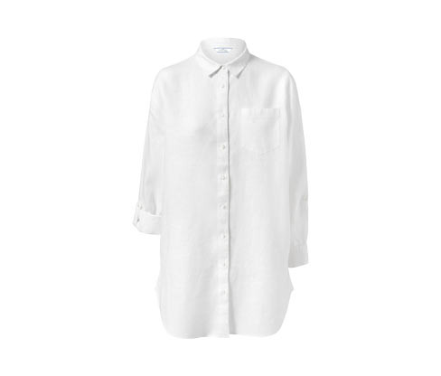 Tchibo - Lněná halenka - pro ženy - vel. 36 - barva: bílá