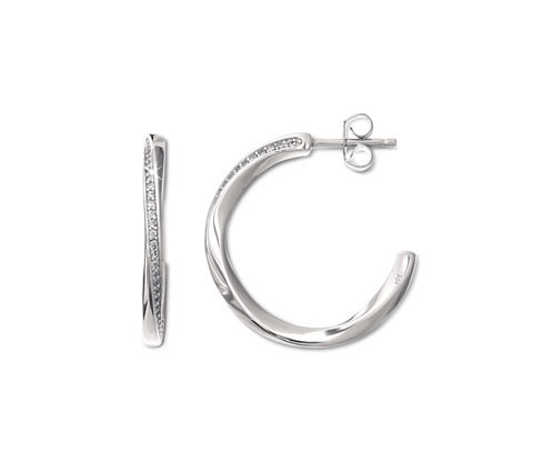 Tchibo - Kreolky Circle - barva: bílá