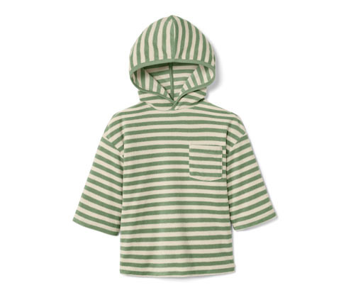 Tchibo - Dětské froté tričko - vel. 86/92 - barva: zelená/s proužky